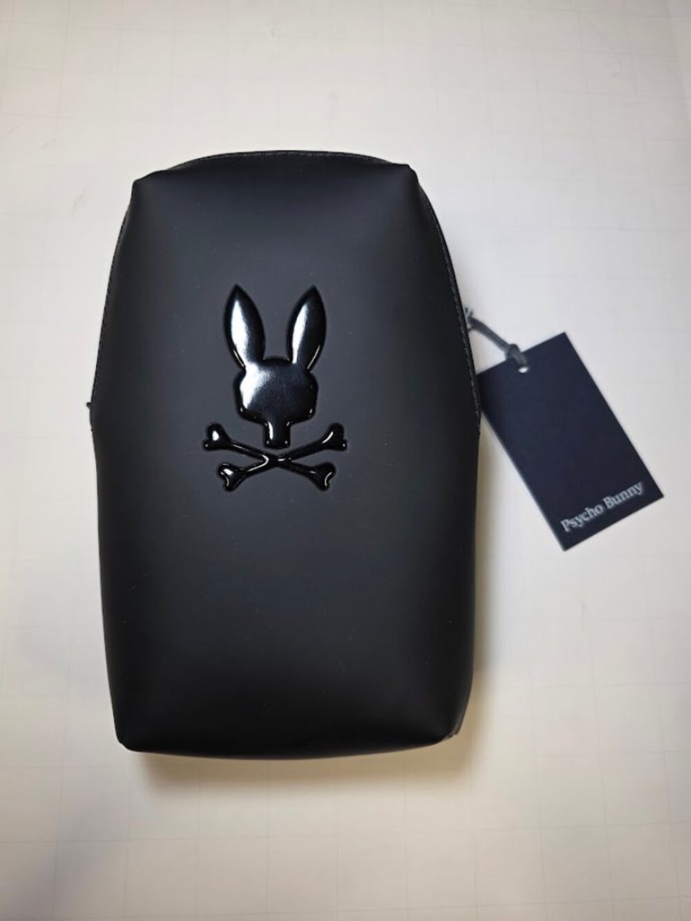 NWT Psycho Bunny Rubberized Crossbody Bag in Black